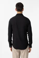 Antioch Siyah Slim Fit Erkek Gömlek