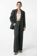 Veste blazer femme Antioch Khaki 100% lin