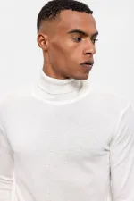 Pull à col roulé Antioch Ecru pour homme