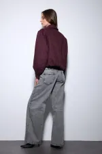 Veste bomber Antioch bordeaux aspect daim pour femme