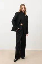 Antioch Siyah Dik Yaka Kadın Blazer Ceket