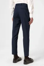 Antioch Lacivert Klasik Yüksek Bel Erkek Pantolon