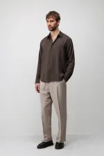 Antioch Light Brown Technical Regular Fit Men's Shirt