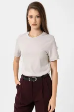 Antioch Taş Kadın Bisiklet Yaka Basic T-Shirt