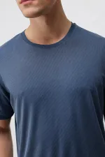 T-shirt texturé premium Antioch Indigo pour homme