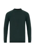 Pull en maille pour homme Antioch Green à col roulé semi-roulé