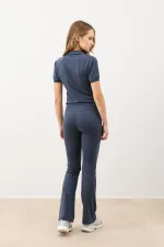 Antioch Smoke Grey Polo Collar Women's T-Shirt