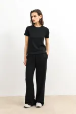 Antioch Siyah Dökümlü Kadın Eşofman Takım