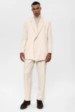 Blazer homme Antioch blanc cassé à double boutonnage avec poches dissimulées