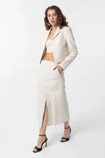 Jupe crayon fendue Antioch Off-White pour femme