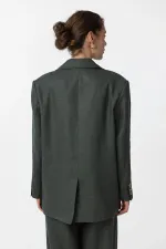 Veste blazer femme Antioch Khaki 100% lin