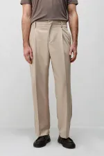 Antioch Taş Relaxed Fit Pileli Erkek Pantolon