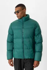 Veste Antioch Green à col montant rembourrée en caoutchouc