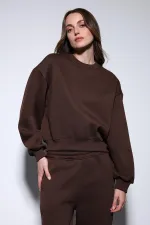 Antioch Kahve Oversize Kadın Eşofman Takım