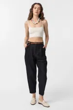 Antioch Siyah Pensli Kadın Pantolon