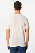 T-shirt homme Antioch Ecru Basic à col rond