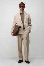 Antioch Taş Relaxed Fit Pileli Erkek Pantolon