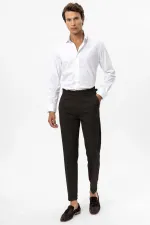Antioch Kahve Yüksek Bel Regular Fit Erkek Pantolon