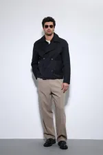 Antioch Siyah Crop Fit Erkek Trençkot Antioch Siyah Crop Fit Erkek Trençkot