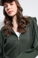 Antioch Koyu Haki Kapüşonlu Eşofman Takım