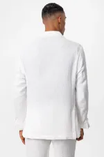 Antioch Beyaz Astarsız Torba Cepli Erkek Blazer Ceket