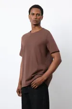Antioch Kahve Regular Fit Basic Erkek T-Shirt