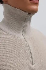 Antioch Stone Zipper Knit Men's Sweater