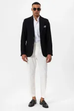 Antioch Black Unlined Men's Blazer Jacket with Patch Pockets