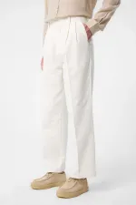 Antioch Ekru Yüksek Bel Pamuklu Erkek Pantolon