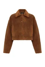 Manteau texturé doux pour femme Antioch Coffee