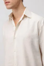 Antioch Beige Modal Blend Relax Fit Men's Shirt