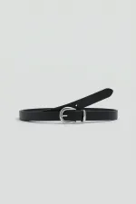 Antioch Black Faux Leather Women's Belt