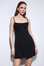 Antioch Siyah Askılı Elbise