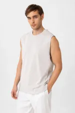 Antioch Taş Relaxed Fit Erkek Kolsuz T-Shirt Antioch Taş Relaxed Fit Erkek Kolsuz T-Shirt