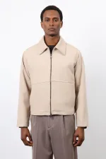 Antioch Bej Regular Fit Dokulu Erkek Mont