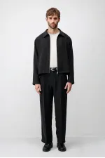 Veste d'été Antioch en mélange de lyocell noir