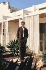 Antioch Coffee Relax Fit Modal Fabric Men's Shirt