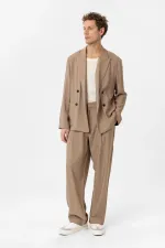 Antioch Vizon Relax Fit Diagonel İnce Erkek Blazer Ceket