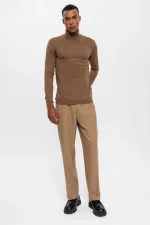 Antioch Açık Kahve Tam Boğazlı Erkek Triko