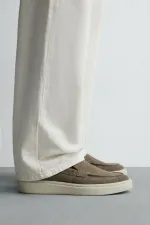 Antioch Vizon Dikişli Burunlu Süet Deri Makosen