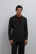 Veste blazer homme Antioch anthracite non doublée à double boutonnage