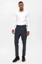 Antioch Indigo Belted Double Hem Trousers