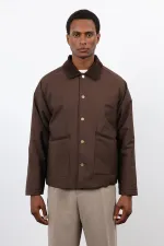 Antioch Kahve Kontrast Yaka Erkek Mont