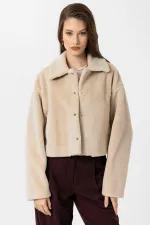 Antioch Bej Kadın Yumuşak Dokulu Mont