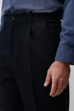 Antioch Açık Lacivert Relax Fit Pilili Erkek Pantolon