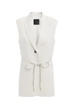 Antioch Ecru Belted Women's Vest