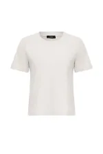 Antioch Taş Kadın Bisiklet Yaka Basic T-Shirt