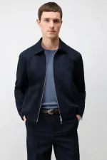 Antioch Lacivert Bel Lastikli Erkek Mont