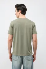 T-shirt homme Antioch Khaki coupe classique en tissu technique modal