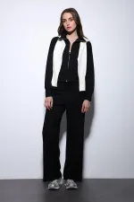 Antioch Siyah Fermuarlı Kadın Eşofman Takım